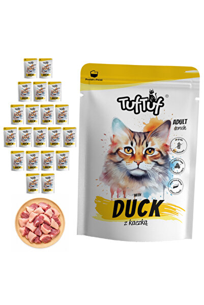 Tuf Tuf TufTuf hrană umedă completă pentru pisici cu rață, pate, plicuri 20x300g