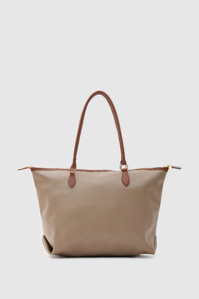 Lavora Bags حقيبة كتف نسائية من ليني - حقيبة تسوق كريمية اللون