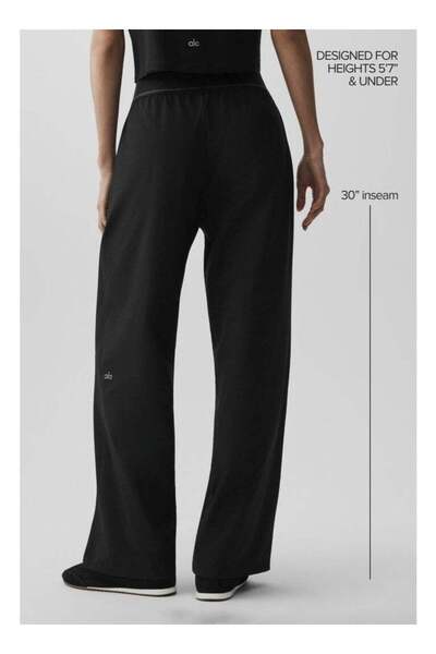 FUREUL AIO Yoga 30 Inseam Suit Up Trouser, Regular Fit Wide Leg Pants for Women (Designed for Heights 5'7 Under) - Black
