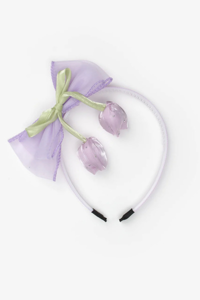 NOBLEKIDS Le Mabelle Girl's Organza Tulip Crown Lilac