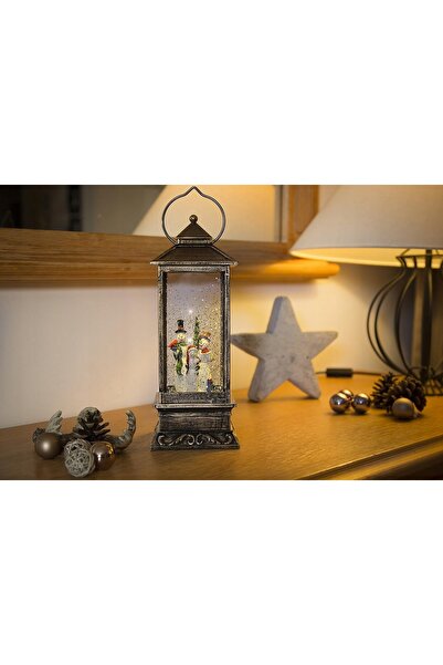 NO BRAND Felinar de zăpadă Decorațiune de Crăciun LED Figurine de zăpadă Cu b...