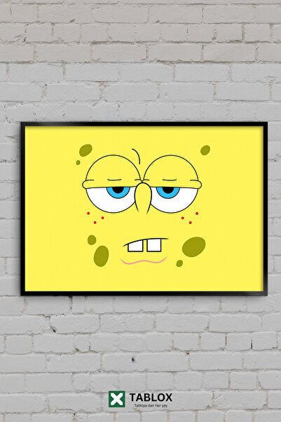 TABLOX Tablou decorativ din MDF cu aspect minimalist, cu SpongeBob, personaju...