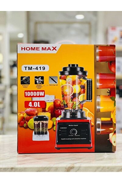 HOMEMAX خلاط متعدد الوظائف HOME MAX TM-419 سعة 4 لتر، محرك قوي 10000 واط، شفر...