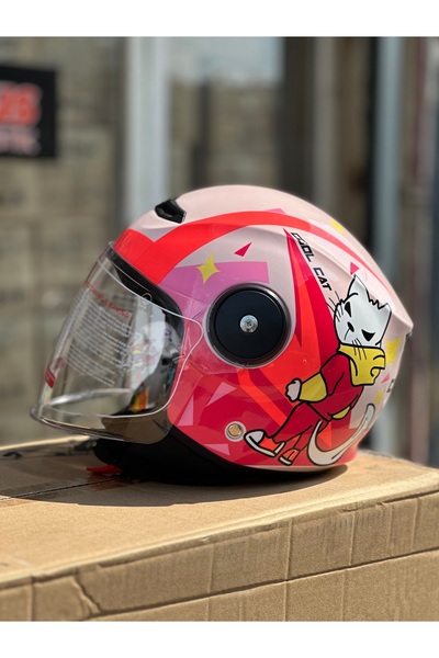 JK20 Çocuk Motosiklet Kaskı Ece 22-05 Sertifikalı Yarım Kask