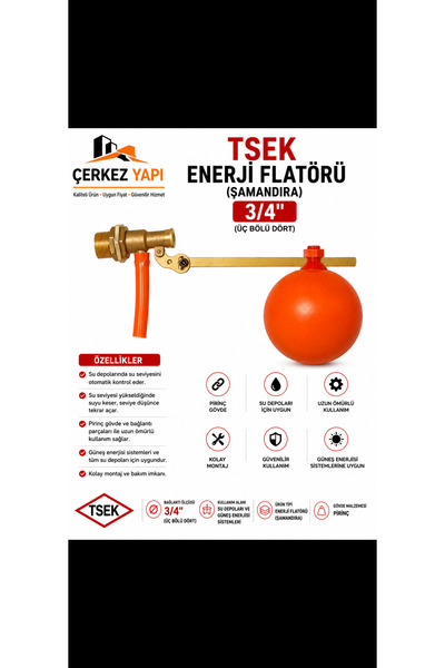 Genel Markalar Şamandıra3/4” TSEK Enerji Flatörü