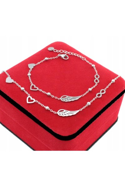 NO BRAND SET DE BIJUTERII 2 piese Oțel chirurgical Amulete trio Culoare argintie