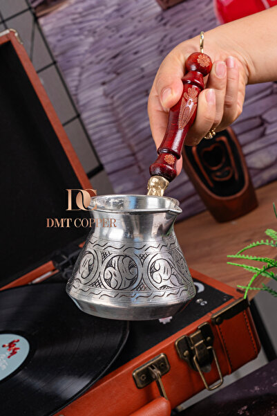 DMT COPPER HOME 600 ml Hand-Embellished Copper Coffee Pot for 6 People – Gazi...