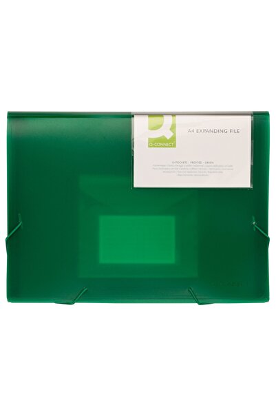 NO BRAND Dosar harmonica A4 12 compartimente Q-Connect segregator verde x 3 buc.