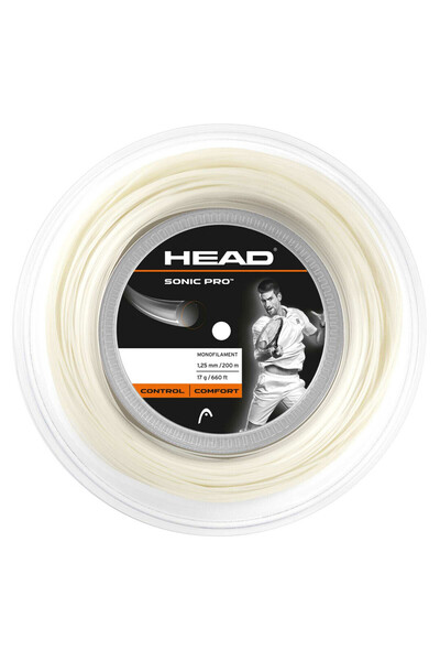 Head Coardă de tenis Sonic Pro 1.25 albă rolă întreagă 200m