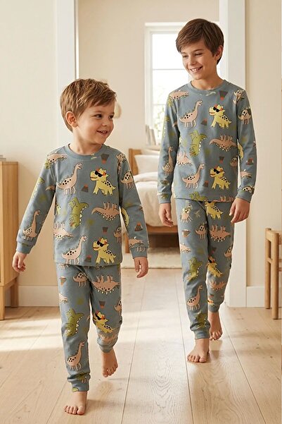 ZUZUNGA Set de pijamale pentru băieți cu model de dinozaur
