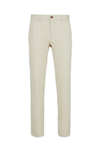 Kiğılı Regular Fit Standard Cut Lycra Stretch Canvas / Chino Trousers with Si...