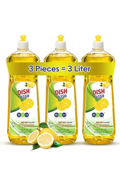 Generic Brand SNH Packing Lemon Dish Wash Liquid 3-Pack 1 Liter