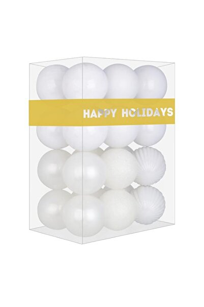 Generic Brand GameXcel White 2.5" Christmas Balls Christmas Tree Decoration O...