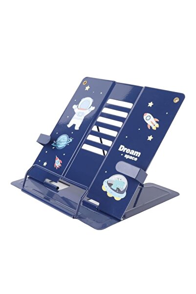 Generic Read Stand, 8.276.57.5in Astronaut Blue Metal Adjustable, Cute Patter...