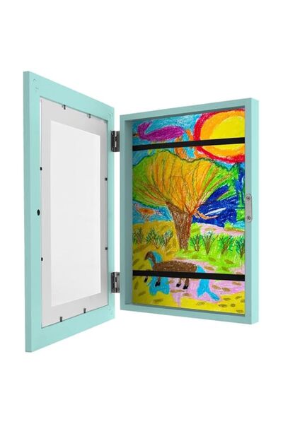 Generic Brand A4 Kids Art Frame Solid Wood Artwork Frame Changeable With Acry...