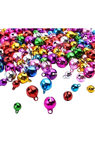 Generic Brand Amyli 100 Pieces Multicolor Jingle Bells for Crafts, Random Col...