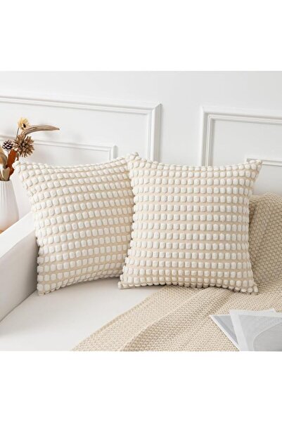 Generic Pack of 2 Decorative Corduroy Throw Pillow Covers 18x18 Inch - Soft B...