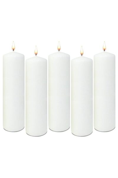 Generic Brand Candles Pillar Candle Unscented for Weddings, Home Decoration, ...