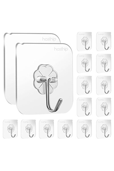 Generic HASTHIP®16 Pack Adhesive Hooks Heavy Duty Wall Hooks, Self-Adhesive W...