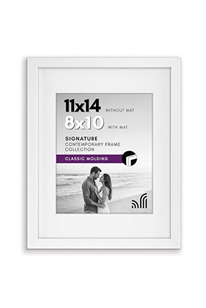 Generic Brand Americanflat 11x14 White Picture Frame - Displays 8x10 Inch Pho...