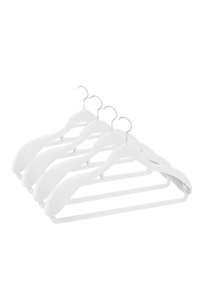 Generic Red Dot Gift® 4 Pack White Wide Shoulder Velvet Hangers,Suit Hangers ...