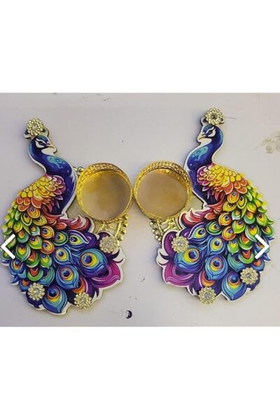 Generic ABC Tealight Candle Peacock Design For Home Decoration Diwali, Intric...
