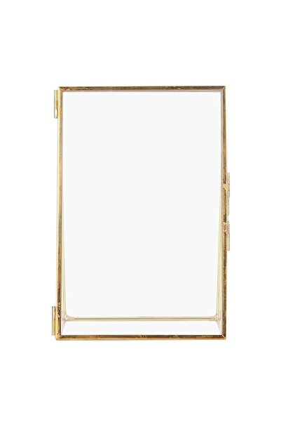 Generic Brand Brass Photo Frame Vintage Picture Holder Glass 5x7 Inch Tableto...