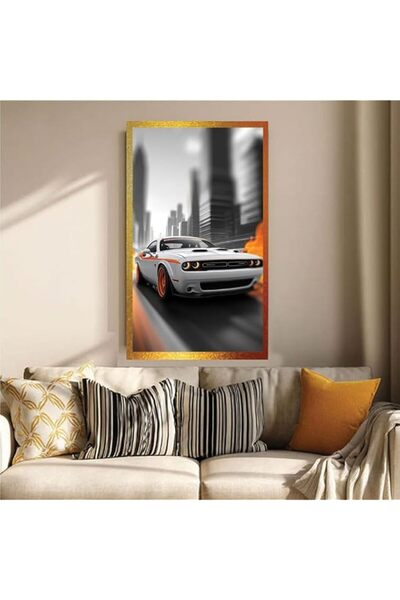 Generic Edge ''White Car ED00361'' Digitally Printed Wall Poster with Photo F...