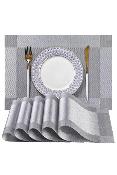 Generic LEXMORE Placemats Set of 4 Vinyl/Plastic Woven Place Mats for Kitchen...