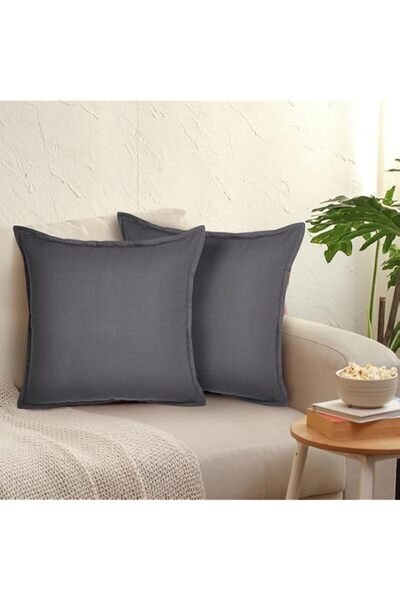 Generic 2 Piece Cushion Cover Set, 100% Pure Cotton 45x45cm with Self Flange ...