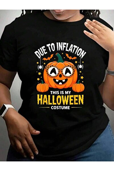 9JY Pumpkin Costume Men Women Funny 2026 Halloween Black Graphic T Shirts Tee
