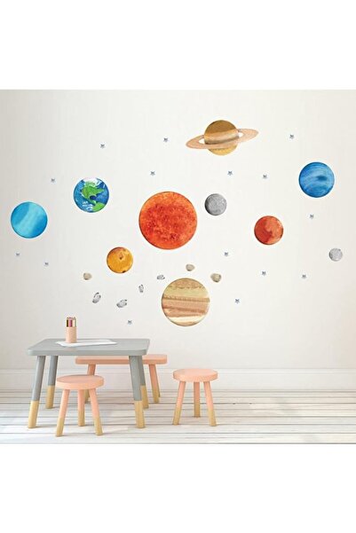 Generic Solar System Watercolour Planet Wall Sticker Decals, Removable Vinyl,...