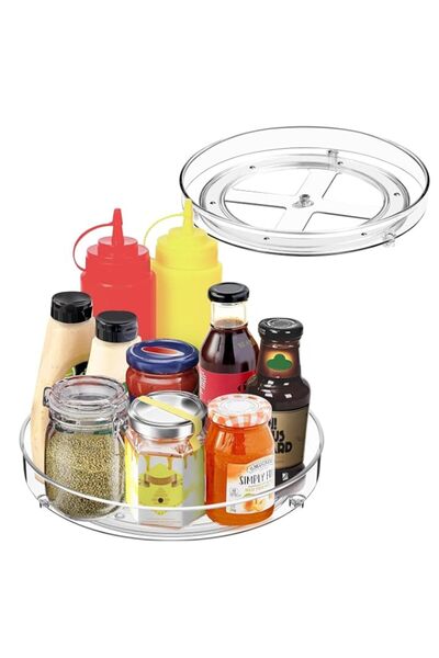 Generic 2 Pack Lazy Susan Organizer, 9.5 Inch Lazy Susan Turntable for Cabine...
