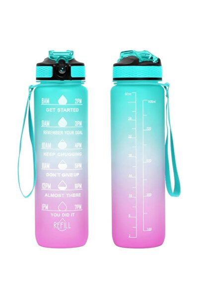 Generic 1L Motivational Water Bottle with Time Marker, Large Water Bottles wi...