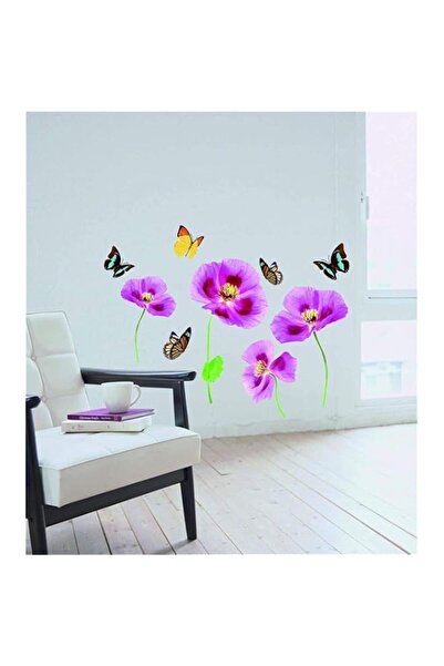 Generic Brand Butterflies And Purple Tulips Wall Stickers, Home Decoration DI...