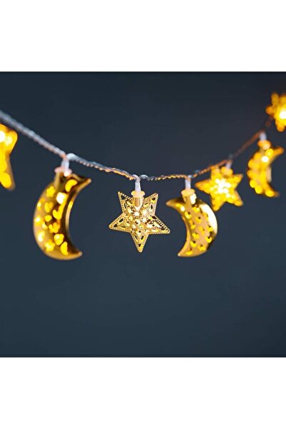 Generic Brand Lights4fun Filigree Moon & Star String Lights Ramadan Home Deco...