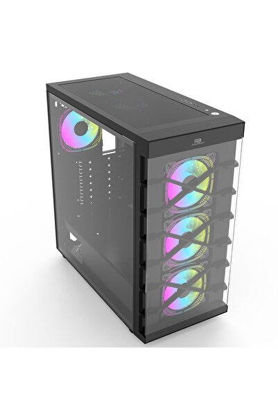 AREY TEKNOLOJİ POWERBOOST PB-GR222BB 7-RGB Fanlı Gaming Mid-Tower PC Kasası