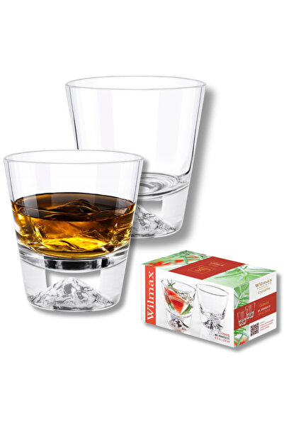 WILMAX ENGLAND Set 2 Pahare Whisky Cristal Crystalline 250ml, Transparente, p...