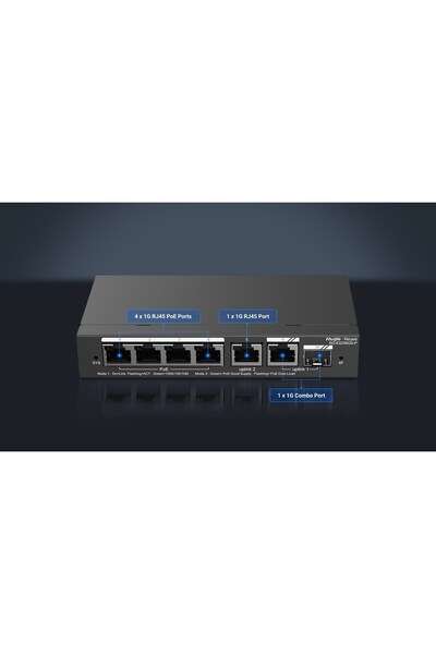 RUIJIE REYEE RG-ES206GS-P 4 PORT 10/100/1000 4 PORT POE+ 1XGE UPLINK 1 X SFP 54W RUJIE CLOUD YONETIL