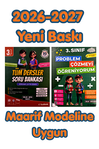 Tudem Tudem 3.Sınıf Tüm Dersler Soru Bankası - Problem Çözmeyi Öğreniyorum 20...