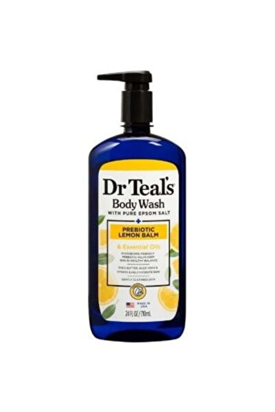 Dr. Teal's Inc غسول الجسم بملح إبسوم النقي والبريبايوتك والليمون العطري من دك...