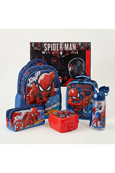 SPIDERMAN Premium Elementary School Bag Set: School Bag + Lunch Box + Pencil ...