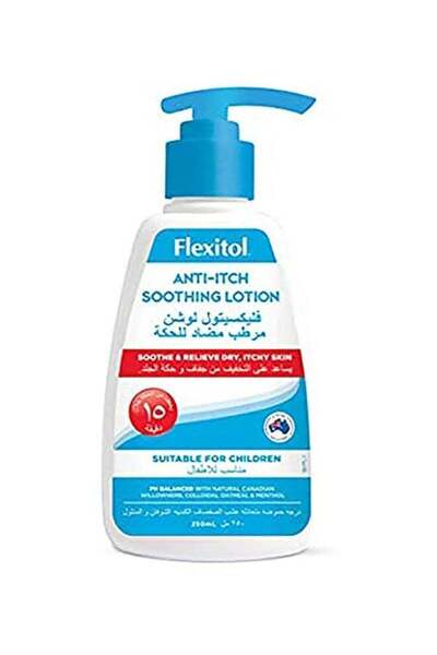 FLEXITOL Anti-Itch Soothing Lotion, 250ml - Relieves Dry Itchy Skin, Suitable...