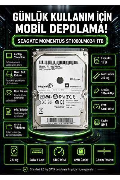 DİSK BANK 1 TB 2.5 İnç ST1000LM024 Laptop Diski