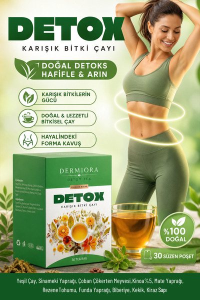Dermiora Bitkisel Detox Karışımlı Kinoalı Form Çayı