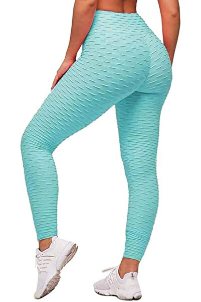 OEM Colanți sport anticelulitici push-up cu talie înaltă, turcoaz, 2XL