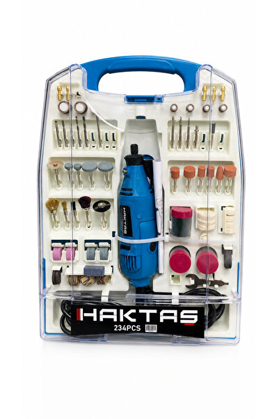 haktaş 234 Parça Mini Taşlama Gravür Seti – Elektrikli Hobi El Motoru Zımpara...