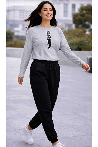 CLOTHES33 Zero Collar Sweat Suit 2-Piece Combination Winter Shardooned Flow M...