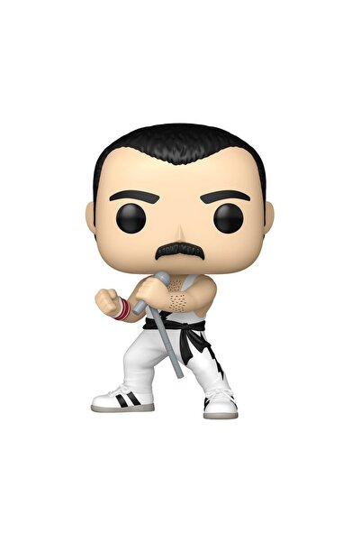 Funko Pop! Rocks: Queen - Freddie Mercury (Maiou alb) # Figurină de vinil 496