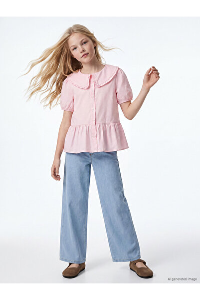 LC Waikiki Nevavm Wideleg Girl's Jean Pants with a Difference